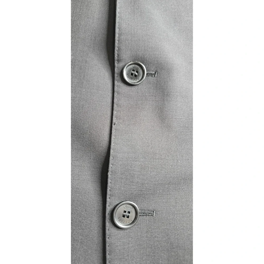 Louis Vuitton Uniformes Blazer Mens 62 Black Wool 2-Button Sportscoat Jacket